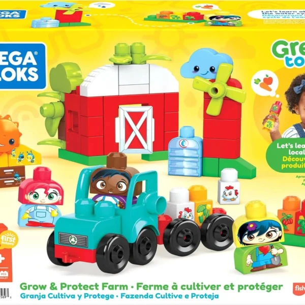?? Mega Bloks Green Town – Fisher-Price Juego de construcción sostenible para bebés +1 año