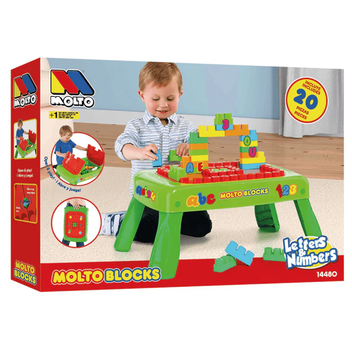 🔧✨ Mesa de Bloques Plegable – Moltó Mesa plegable de construcción infantil de 20 piezas + alacenaje integrado desde 12 meses 🔧✨ Mesa de Bloques Plegable – Moltó Mesa plegable de construcción infantil de 20 piezas + alacenaje integrado desde 12 meses