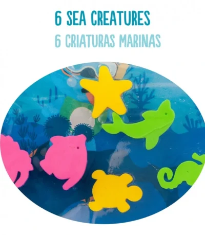 Tapiz de Actividades de Agua con Figuras Marinas – Molto Alfombra sensorial para bebés desde 3 meses