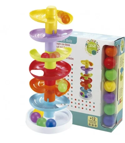  🎢 Tobogán de Bolas de Colores con 6 Alturas – Tachán Juego en espiral para bebés +12 meses
