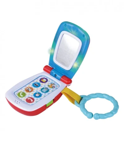 Teléfono de Actividades Infantil – Tachán Juguete musical con espejo y colgador para bebés
