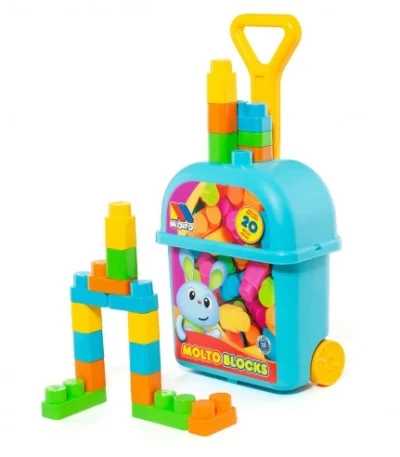Carrito con 20 Bloques - Molto