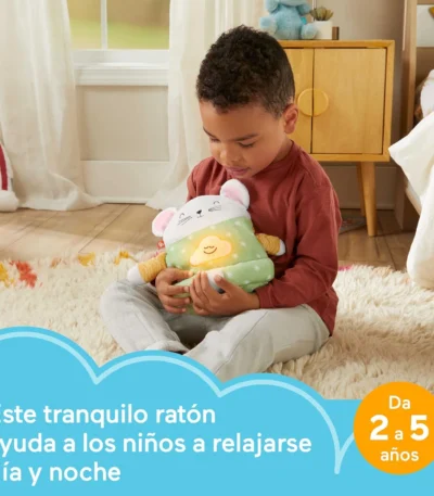 Ratón Medita Conmigo – Fisher-Price Peluche interactivo para enseñar relajación y mindfulness a niños
