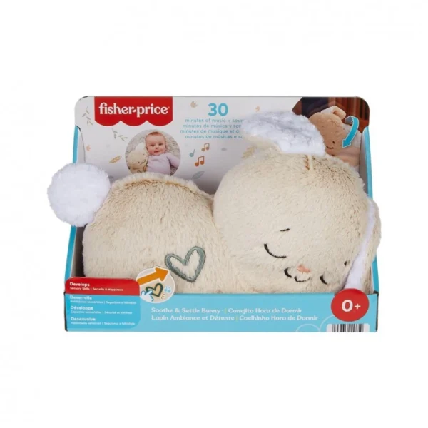 Conejito Dulces Sueños – Fisher-Price Peluche sensorial con luz, sonido y movimiento para bebés