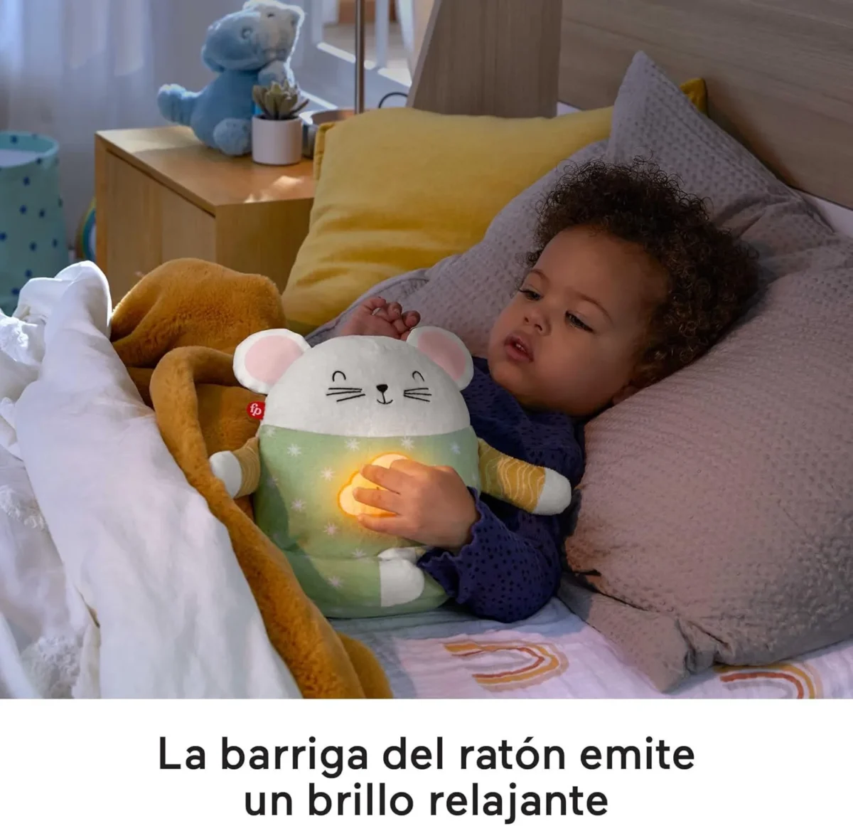 Ratón Medita Conmigo – Fisher-Price Peluche interactivo para enseñar relajación y mindfulness a niños