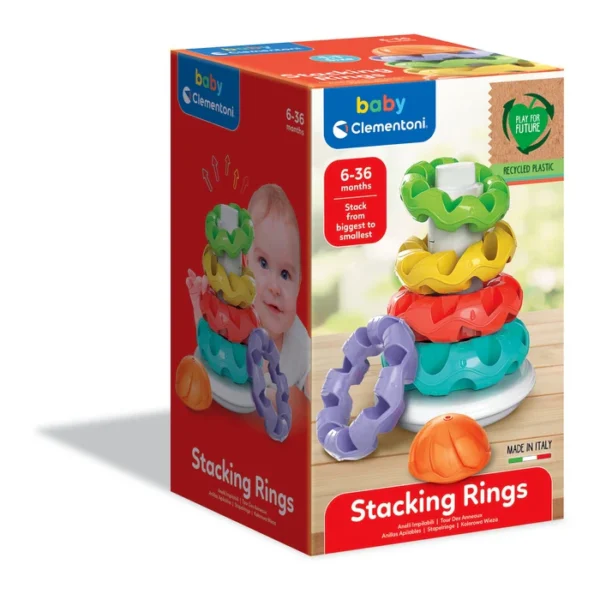 Anillas Apilables – Baby Clementoni | Juguete educativo sensorial desde 6 meses