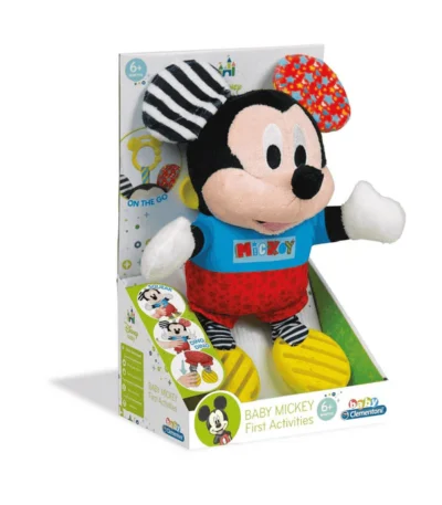 Peluche Baby Mickey Texturas - Clementoni | Juguete sensorial para bebés