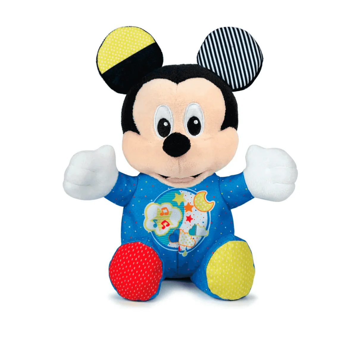 Peluche Baby Mickey Luces y Sonidos – Clementoni | Peluche musical con barriguita luminosa