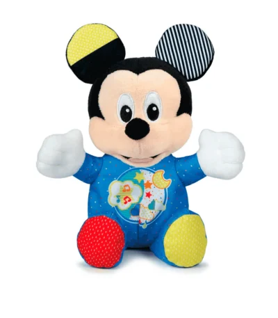Peluche Baby Mickey Luces y Sonidos – Clementoni | Peluche musical con barriguita luminosa