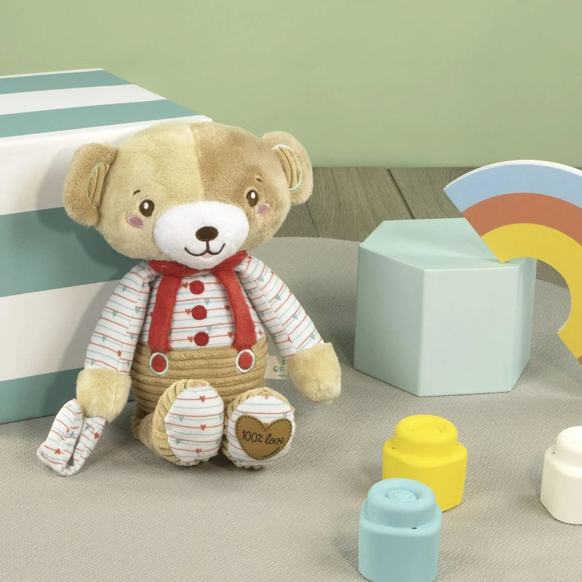 Peluche Bob the Bear – Baby Clementoni Osito de peluche multisensorial y lavable para bebés