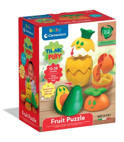 Set de Frutas Monta y Aprende - Baby Clementoni | Juego sensorial y ecológico para bebés