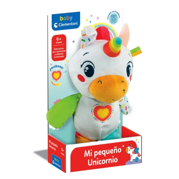 Mi Pequeño Unicornio – Baby Clementoni Peluche interactivo educativo para bebés con canciones, letras, números y colores