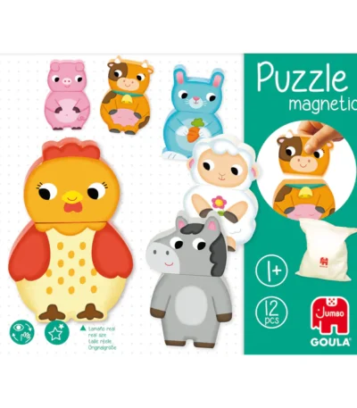 Puzzle Magnético Intercambiable Animales de Granja - Goula