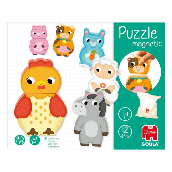 Puzzle Magnético Intercambiable Animales de Granja - Goula
