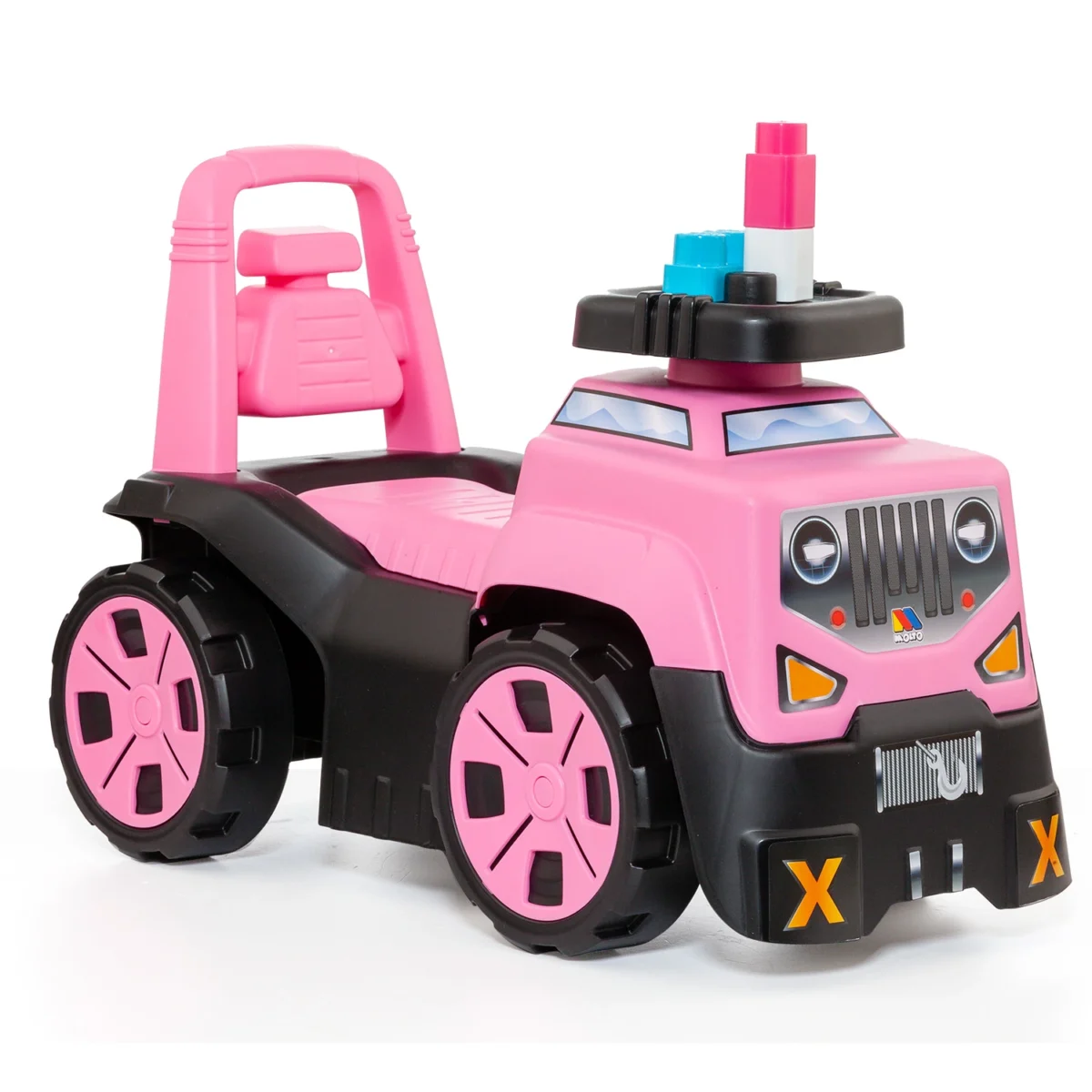 Correpasillos SUV 3 en 1 Rosa – Molto Aprende a caminar, conduce y construye jugando