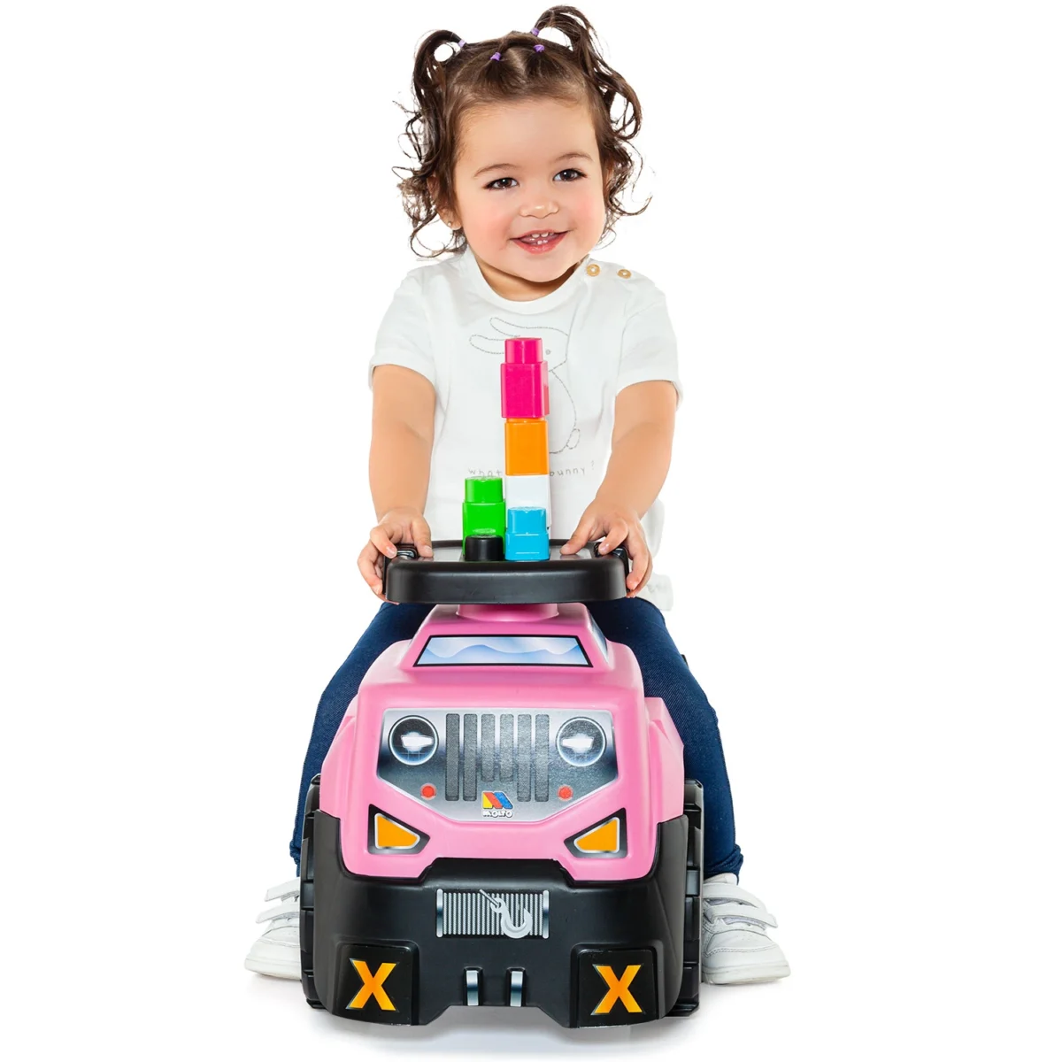 Correpasillos SUV 3 en 1 Rosa – Molto Aprende a caminar, conduce y construye jugando