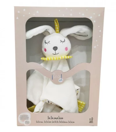 Dou-Dou Conejo – Tachán Peluche de apego con mordedor para recién nacidos