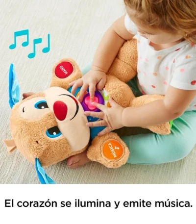 Perrito Primeros Descubrimientos – Fisher-Price Peluche interactivo educativo para bebés