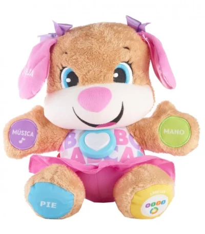 Perrita Primeros Descubrimientos – Fisher-Price Peluche interactivo educativo para bebés