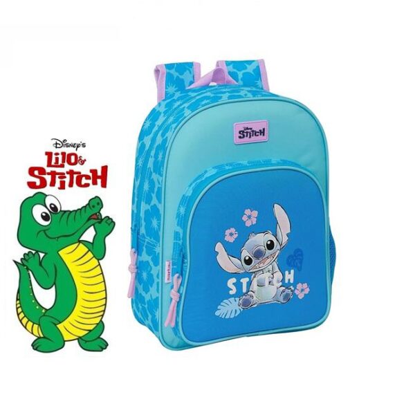 Mochila junior - Stitch Hawai  Adaptable 34 cm