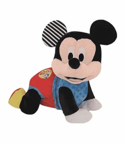 Baby Mickey Gatea Conmigo - Clementoni | Peluche interactivo gateador en español