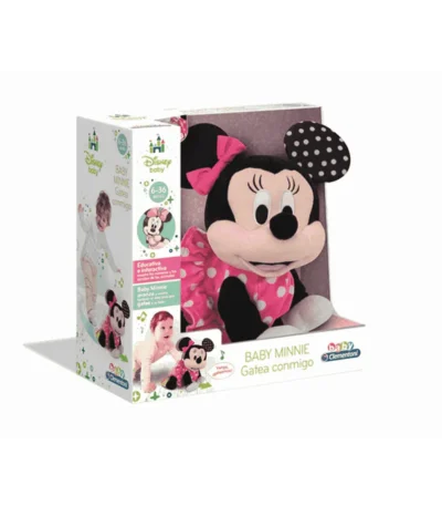 Baby Minnie Gatea Conmigo - Clementoni | Peluche interactivo gateador para bebés
