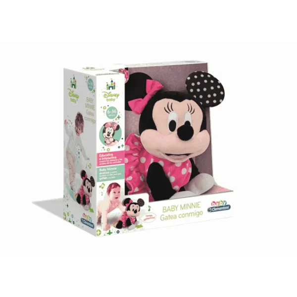 Baby Minnie Gatea Conmigo - Clementoni | Peluche interactivo gateador para bebés
