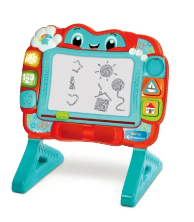 🎨✨ Pizarra Cantarina 2 en 1 – Clementoni Pizarra magnética + centro educativo musical. Juguete educativo con luces, sonidos y canciones