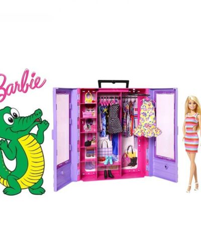Barbie Armario Portátil Con Muñeca