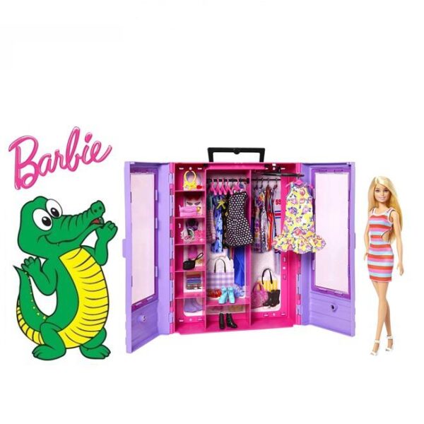 Barbie Armario Portátil Con Muñeca
