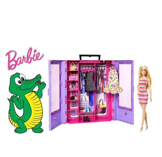 Barbie Armario Portátil Con Muñeca