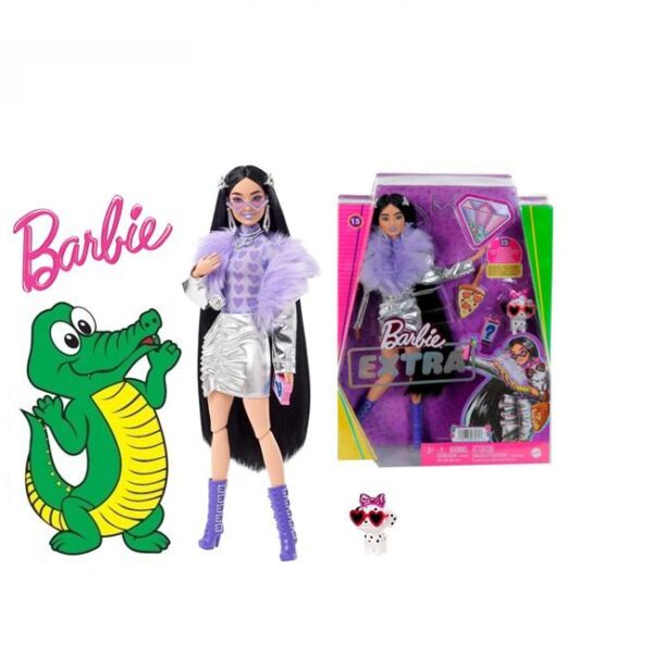 Barbie Extra Pelo Negro & Chaqueta Lila
