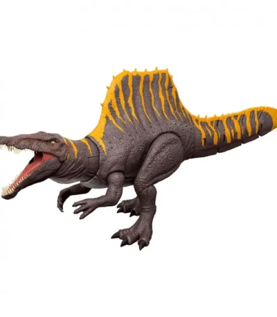 Spinosaurus Cola Destructora – Jurassic World - Mattel Figura de dinosaurio con ataque dual, sonidos y acceso a realidad aumentada