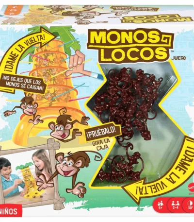 🐒🎉 Monos Locos – Mattel Juego de Mesa Familiar de Habilidad y Equilibrio. El clásico juego de destreza y risas.
