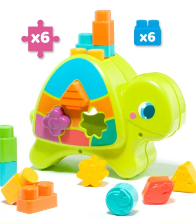 Tortuga Actividades – Molto Juguete educativo interactivo con sonidos, puzzles y bloques