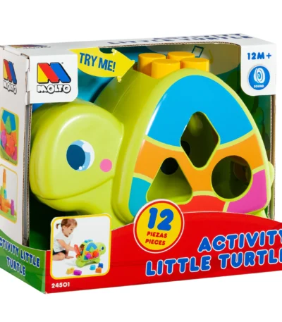 Tortuga Actividades – Molto Juguete educativo interactivo con sonidos, puzzles y bloques