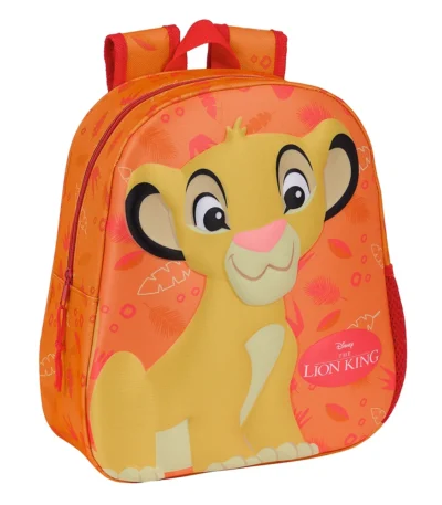 🦁 Mochila Infantil 3D El Rey León – Safta Mochila escolar con diseño 3D, ligera y adaptable a carrito