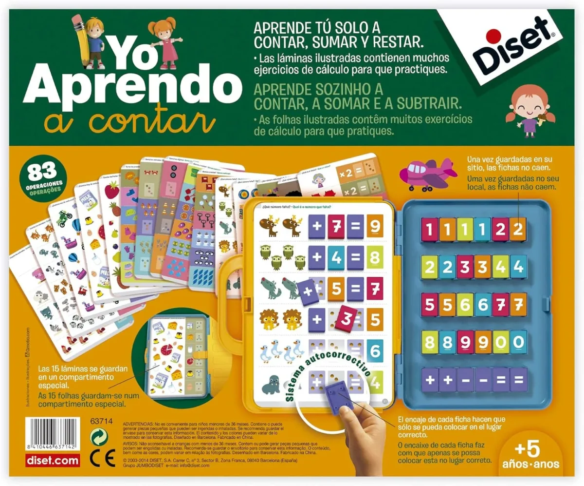 🔢 Yo Aprendo a Contar – Diset Maletín educativo de matemáticas para niños