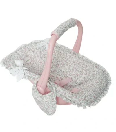 💜 Maxi Cosi Violeta La Nina - Diset Portabebés infantil para muñecas de 30 a 42 cm con babero a juego