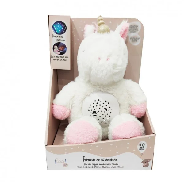 🦄 Peluche Proyector Unicornio – Tachán Peluche suave con luz relajante y música | Desde 0 meses