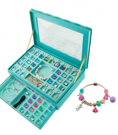 💖 Joyero Deluxe con Pulseras y Collares – Tachán Set creativo con 70 accesorios, 5 collares y 5 pulseras