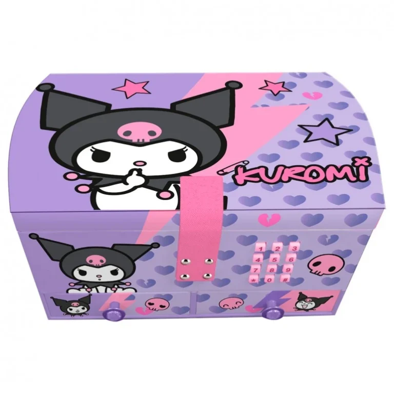 ?? Joyero Secreto Kuromi – Kids Licensing El joyero musical con código secreto, compartimentos ocultos y diseño kawaii