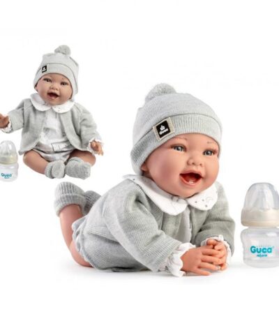 Bebé Con Peso Zuri 42 Cm  Chaqueta Gris