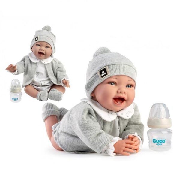 Bebé Con Peso Zuri 42 Cm  Chaqueta Gris