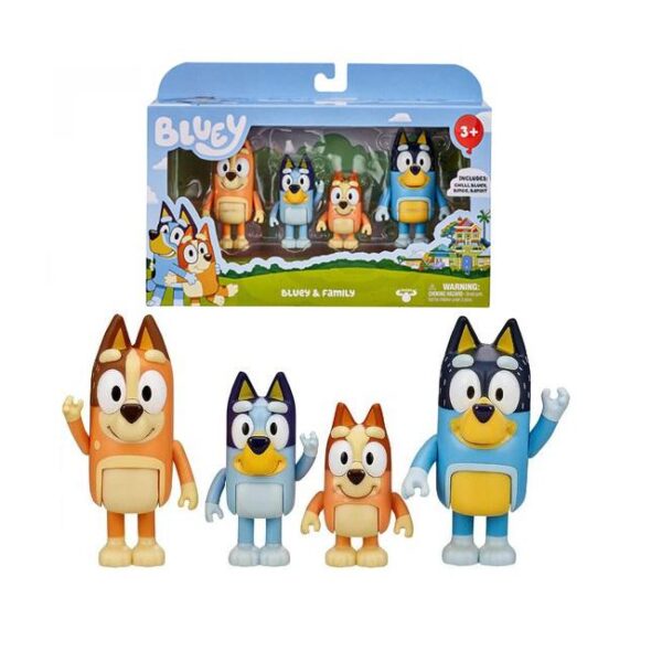 Bluey - Pack 4 Figuras Familia 